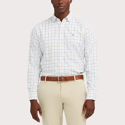 IZOD Luxury Sport Mens Classic Fit Long Sleeve Plaid Button-Down Shirt