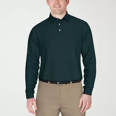 PGA TOUR Mens Long Sleeve Polo Shirt