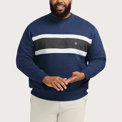 IZOD Advantage Performance Big and Tall Mens Crew Neck Long Sleeve Sweatshirt