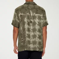 Forever 21 Mens Short Sleeve Jacquard Button-Down Shirt