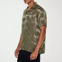 Forever 21 Mens Short Sleeve Jacquard Button-Down Shirt