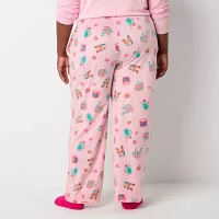 Sleep Chic Womens Plus Fleece Pajama Pants with Socks