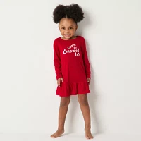 North Pole Trading Co. Girls Long Sleeve Crew Neck Matching Family Nightgown