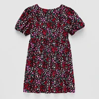 Thereabouts Little & Big Girls Short Sleeve Puffed A-Line Dress