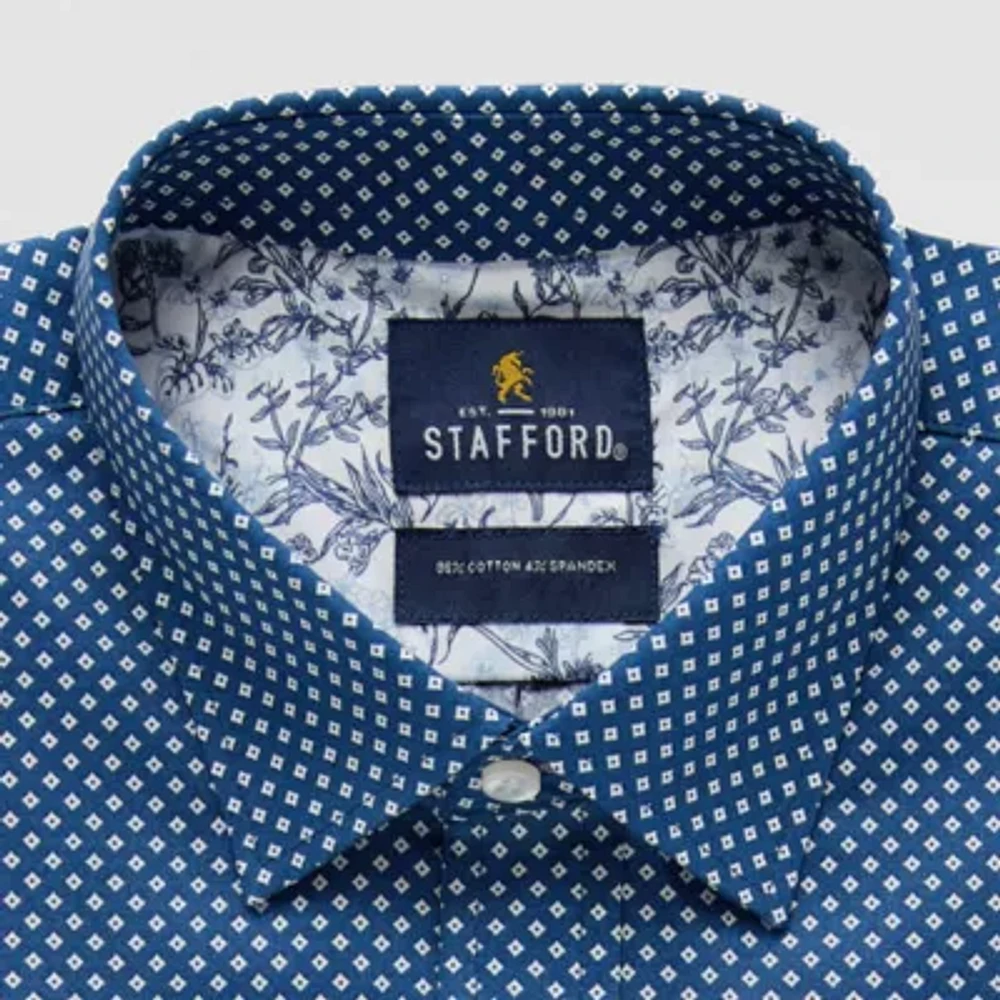Stafford Mens Regular Fit Long Sleeve Dress Shirt