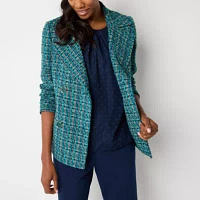 Liz Claiborne Boucle Womens Classic Fit Blazer