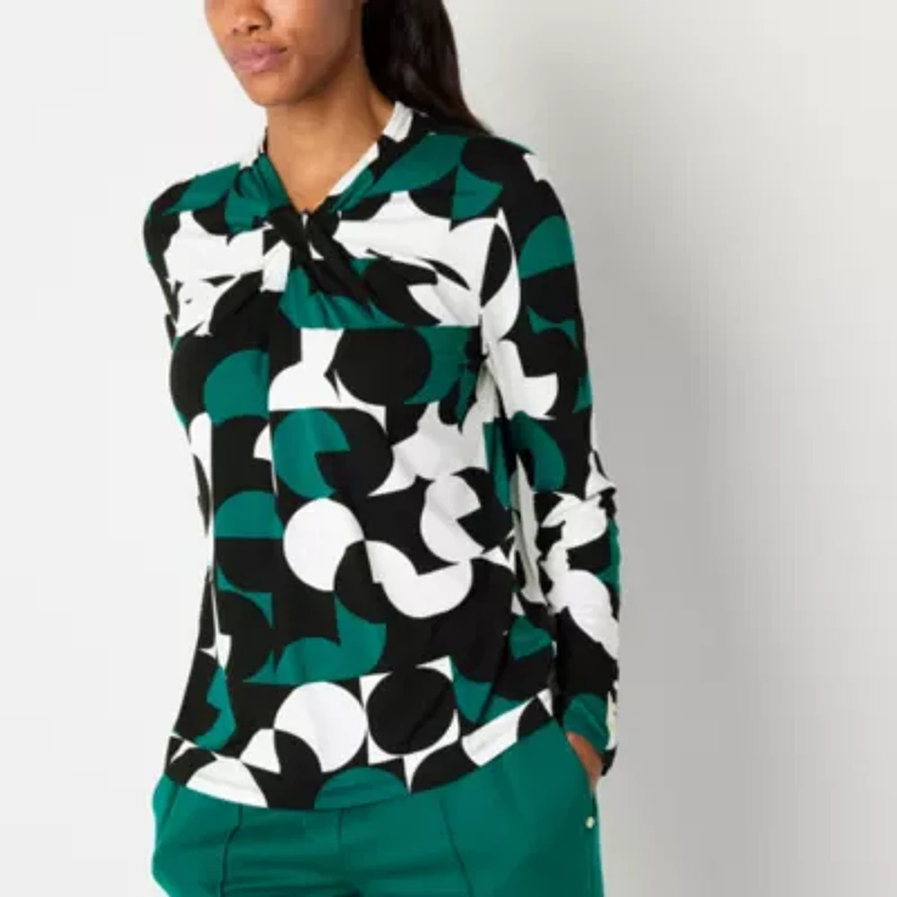 Liz Claiborne Womens Long Sleeve Blouse