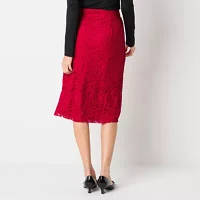 Liz Claiborne Womens Midi Pencil Skirt