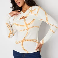 Bold Elements Womens V Neck Long Sleeve Blouse