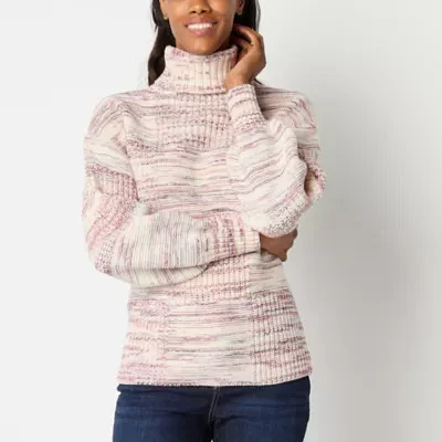 Liz Claiborne Womens Turtleneck Long Sleeve Pullover Sweater