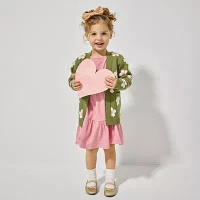 Okie Dokie Toddler & Little Girls Short Sleeve A-Line Dress