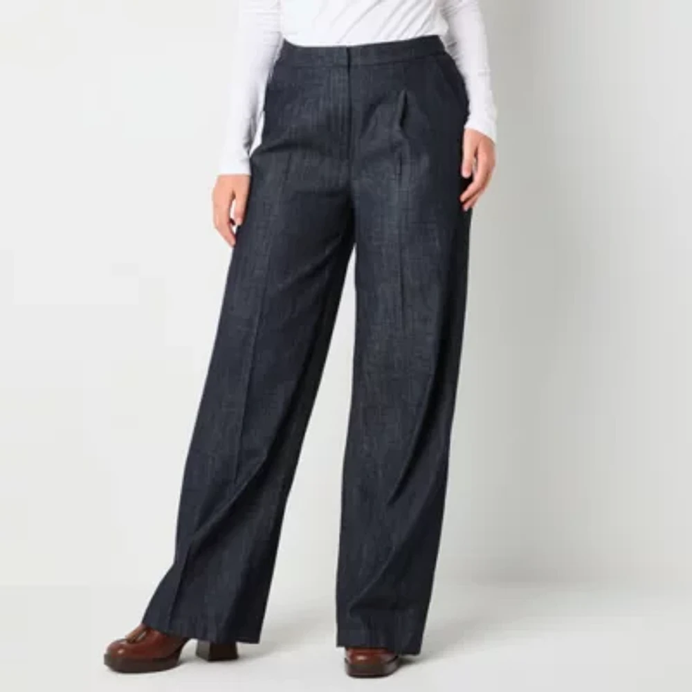 Liz Claiborne-Tall Loose Fit Wide Leg Trouser