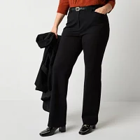 Liz Claiborne-Tall Emma Tailored Ponte Classic Fit Flare Trouser