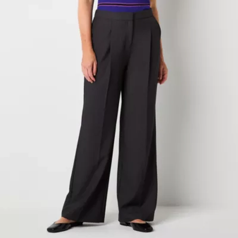 Liz Claiborne-Tall Margot Tailored Classic Fit Wide Leg Trouser