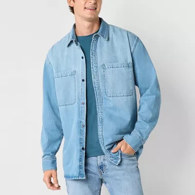 Arizona Mens Denim Big and Tall Jacket