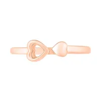 4.5MM 10K Rose Gold Heart Band