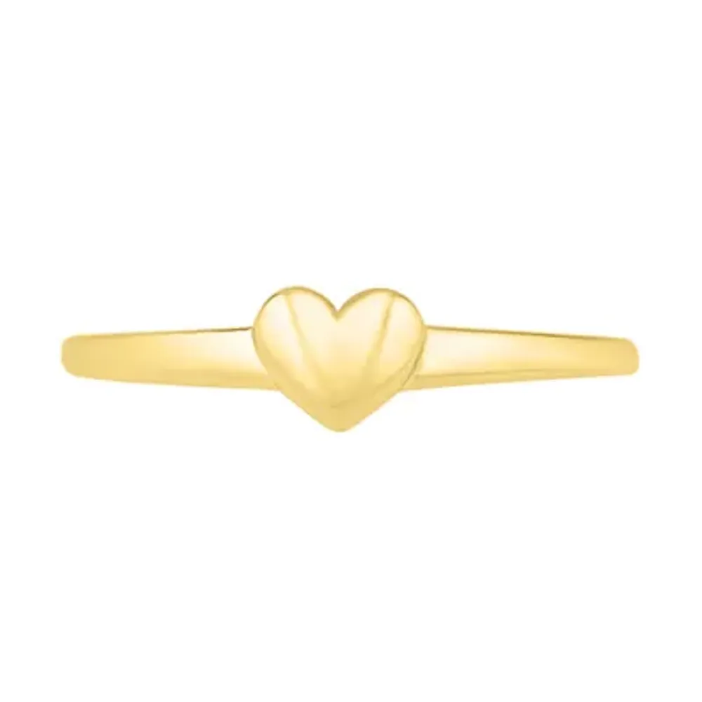 4.5MM 10K Gold Heart Band