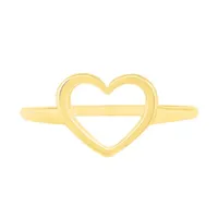 Womens 9mm 10K Gold Heart Band