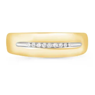 1/8 CT. T.W. Natural Diamond 10K Gold Wedding Band