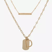 a.n.a Initial Womens Bar Pendant Necklaces