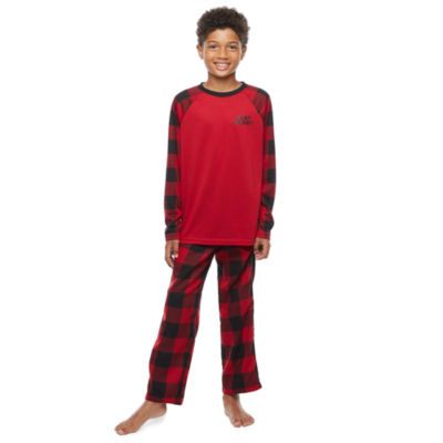 North Pole Trading Co. Little & Big Unisex Red Buffalo 2-pc. Christmas Pajama Set