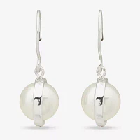 Worthington Silver Tone Simulated Pearl Drop Earrings