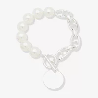 Worthington Silver Tone Simulated Pearl Strand Bracelets