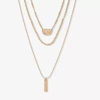 a.n.a Gold Tone Womens 24 Inch Strand Necklace