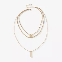 a.n.a Gold Tone Womens 24 Inch Strand Necklace