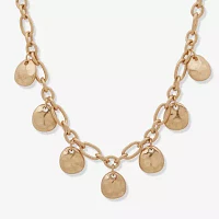a.n.a Gold Tone Womens 16 Inch Collar Necklace