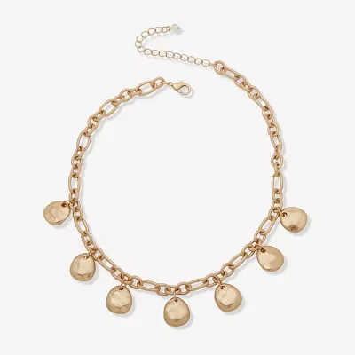 a.n.a Gold Tone Womens 16 Inch Collar Necklace