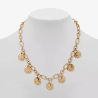 a.n.a Gold Tone Womens 16 Inch Collar Necklace