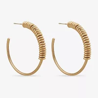 a.n.a Gold Tone Surgical Steel Hoop Earrings