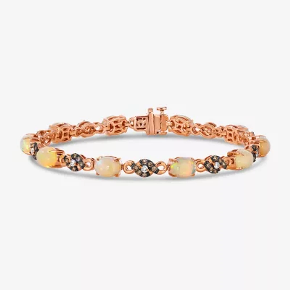 Le Vian® Grand Sample Sale™ Bracelet featuring Neopolitan Opal™ Vanilla Diamonds® Chocolate Diamonds® set in 14K Strawberry Gold®