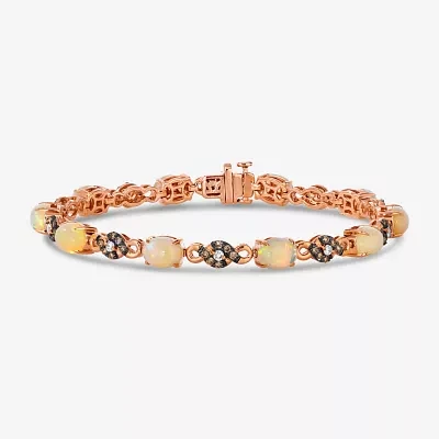 Le Vian® Grand Sample Sale™ Bracelet featuring Neopolitan Opal™ Vanilla Diamonds® Chocolate Diamonds® set in 14K Strawberry Gold®