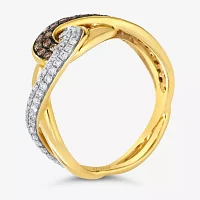 Le Vian® Grand Sample Sale™ 1/2 CT. T.W Vanilla Diamonds® & Chocolate Diamonds® set in 14K Honey Gold™ Chocolatier® Ring