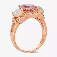 Le Vian® Grand Sample Sale™ Ring featuring Peach Morganite™ Neopolitan Opal™ Vanilla Diamonds® set in 14K Strawberry Gold®