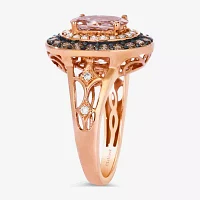 Le Vian® Grand Sample Sale™ Ring featuring Peach Morganite™ Chocolate Diamonds® Nude Diamonds™ set in 14K Strawberry Gold®