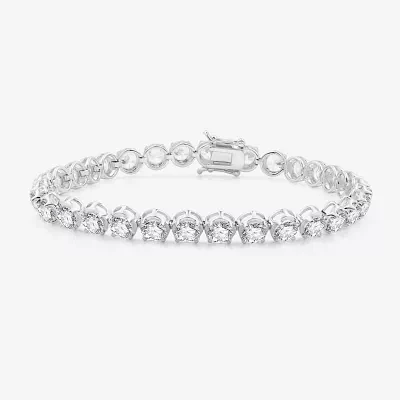 (G / Si1-Si2) 12 Ct.T.W. Lab Grown White Diamond 14K White Gold 7.25 Inch Tennis Bracelet