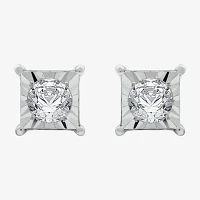 (G / Si1-Si2) 1/5 CT. Lab Grown White Diamond Sterling Silver 4.7mm Stud Earrings