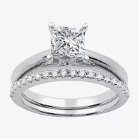 I Said Yes (G / Si1-Si2) Womens 1 1/4 CT. T.W. Lab Grown White Diamond Sterling Silver Solitaire Bridal Set