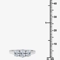 Love Lives Forever (G / Si1-Si2) Womens CT. T.W. Lab Grown White Diamond 10K Gold Oval 3-Stone Engagement Ring