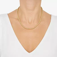 Womens 14K Gold Over Silver Round Beaded Necklace