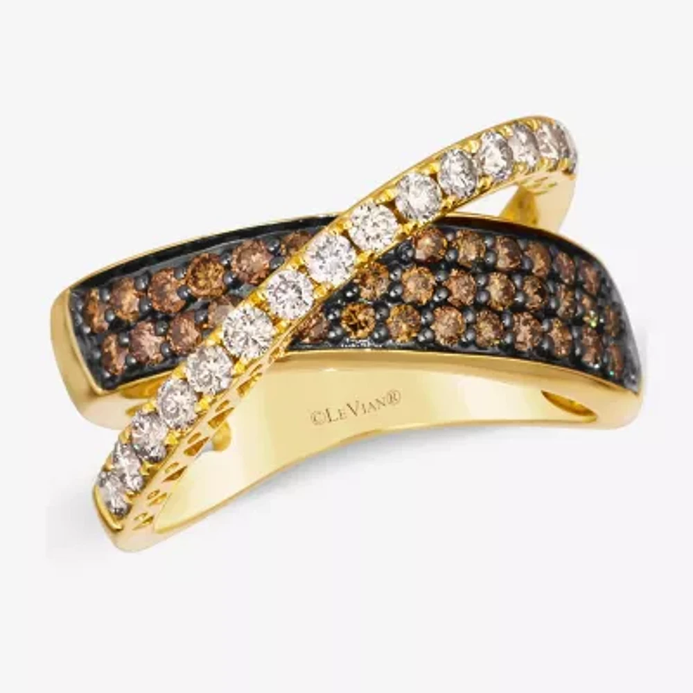 Le Vian® Ring featuring 1/2 CT. Nude Diamonds™ 5/8 Chocolate Diamonds® set 14K Honey or Strawberry Gold™