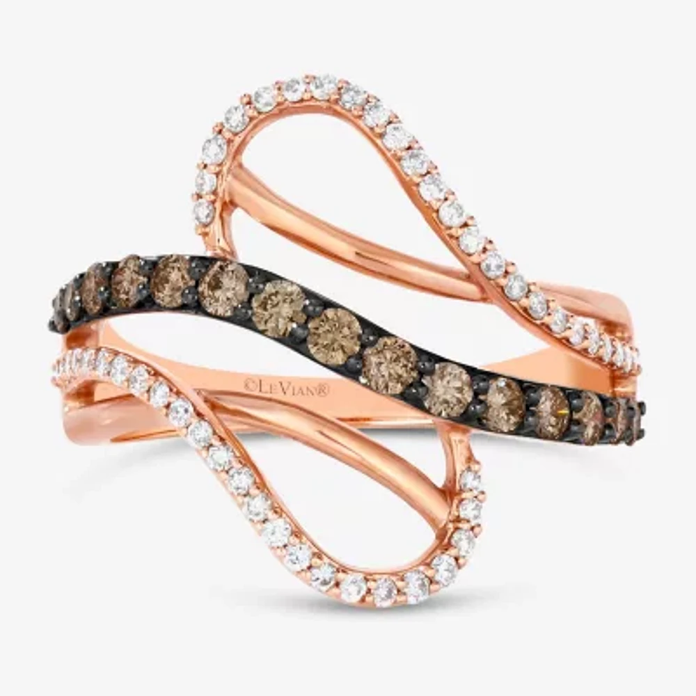 Le Vian Chocolatier® Ring featuring 3/8 CT. Chocolate Diamonds® 1/4 Vanilla Diamonds®set 14K Strawberry Gold®