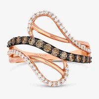 Le Vian Chocolatier® Ring featuring 3/8 CT. Chocolate Diamonds® 1/4 Vanilla Diamonds®set 14K Strawberry Gold®