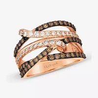 Le Vian® Ring featuring 1/2 CT. Nude Diamonds™ 5/8 Chocolate Diamonds® set 14K Strawberry Gold®