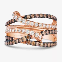 Le Vian® Ring featuring 1/2 CT. Nude Diamonds™ 5/8 Chocolate Diamonds® set 14K Strawberry Gold®