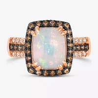 Le Vian® Grand Sample Sale™ Ring featuring 1 5/8 CT. Neopolitan Opal™ 1/3 CT. Chocolate Diamonds® 1/6 CT. Nude Diamonds™ set in 14K Strawberry Gold®