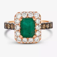 Le Vian® Grand Sample Sale™ Ring featuring 1 1/5 CT. Costa Smeralda Emeralds™ 3/4 CT. Nude Diamonds™ 1/2 CT. Chocolate Diamonds® set in 14K Strawberry Gold®